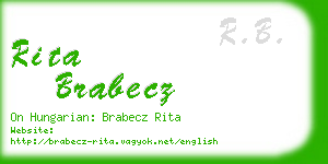 rita brabecz business card